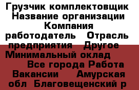 Грузчик-комплектовщик › Название организации ­ Компания-работодатель › Отрасль предприятия ­ Другое › Минимальный оклад ­ 20 000 - Все города Работа » Вакансии   . Амурская обл.,Благовещенский р-н